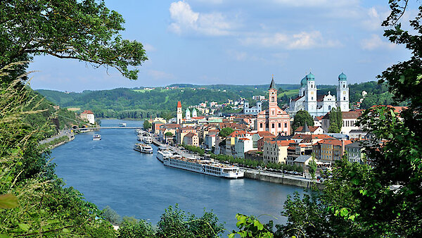 Dreiflüssestadt Passau im Bayerischen Wald